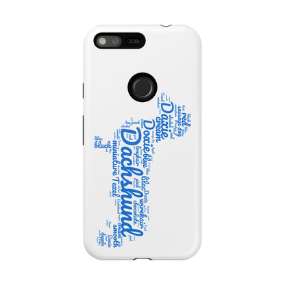 Type Subway Vibrant Dachshund Words Phone Case - Dog Apple Pixel Galaxy