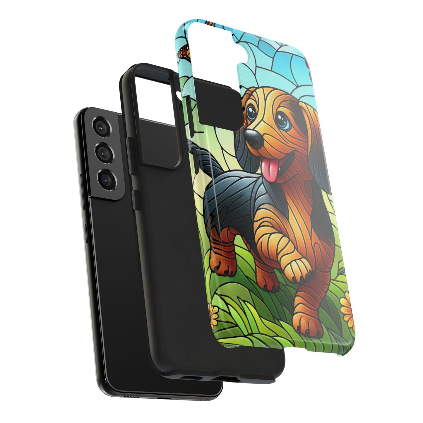 Cute Dachshund Phone Case, Dog Lover Gift, Tough Phone Cover, Pet Accessory,