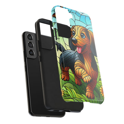 Cute Dachshund Phone Case, Dog Lover Gift, Tough Phone Cover, Pet Accessory,