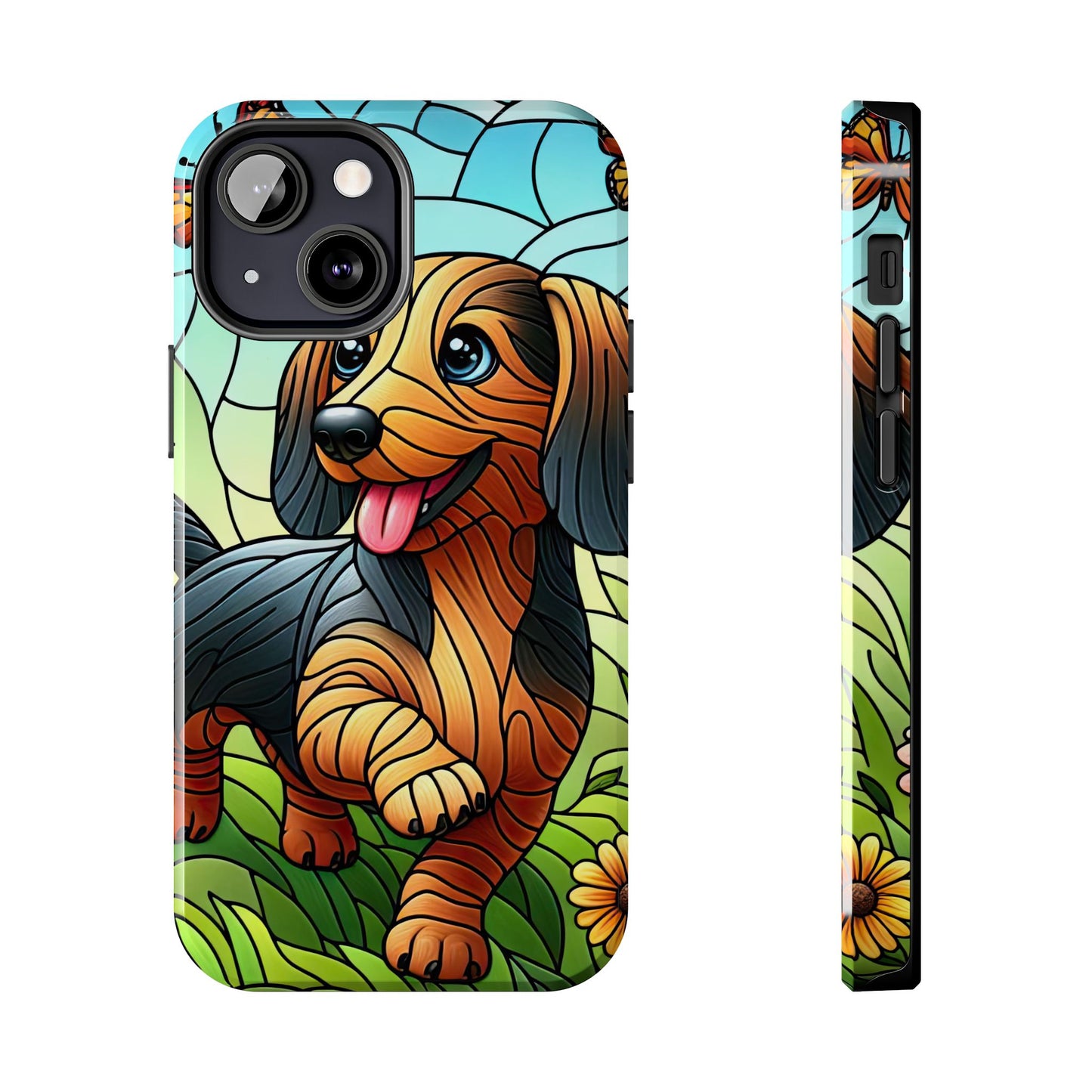 Cute Dachshund Phone Case, Dog Lover Gift, Tough Phone Cover, Pet Accessory,