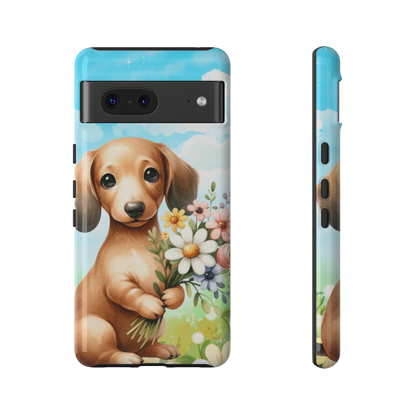 Watercolor Dachshund Dog Phone Case - Rescue Dog Apple Pixel Galaxy Spring