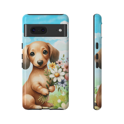 Watercolor Dachshund Dog Phone Case - Rescue Dog Apple Pixel Galaxy Spring