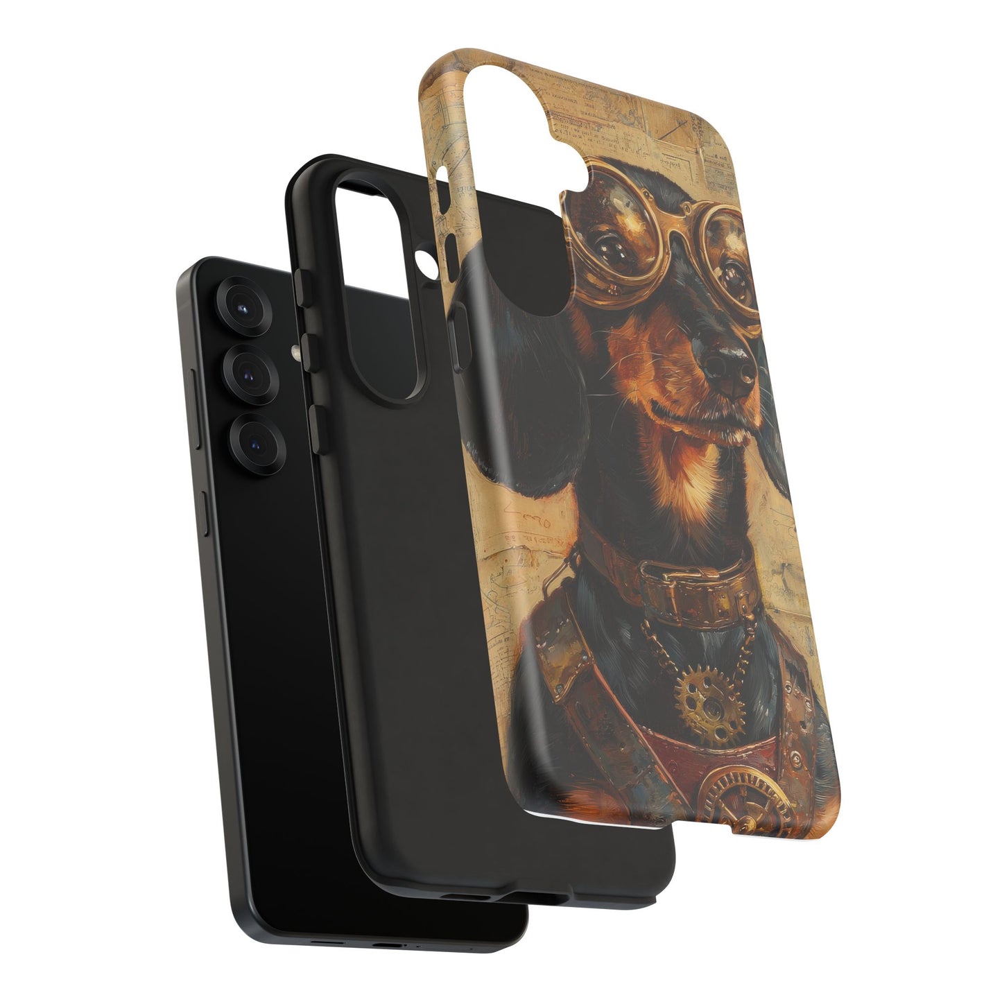 Steam Punk Dachshund Mens Phone Case - Dog Apple Pixel Galaxy