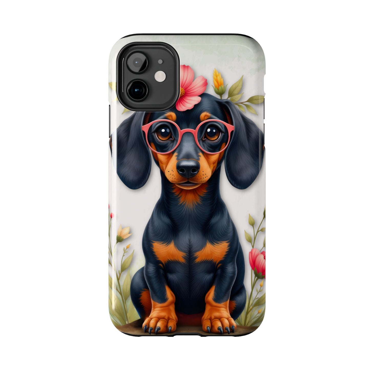 Cute Dachshund Phone Case, Dog Lover Gift, Tough Phone Cover, Pet Accessory,