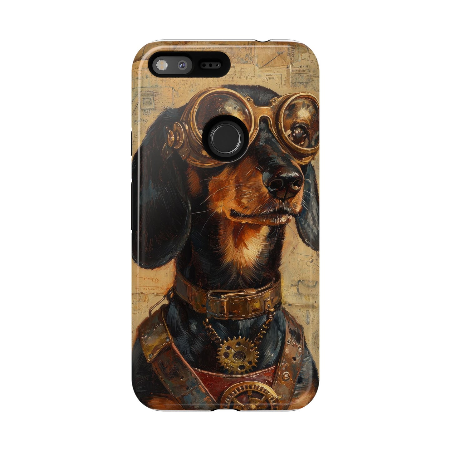 Steam Punk Dachshund Mens Phone Case - Dog Apple Pixel Galaxy