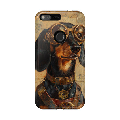 Steam Punk Dachshund Mens Phone Case - Dog Apple Pixel Galaxy