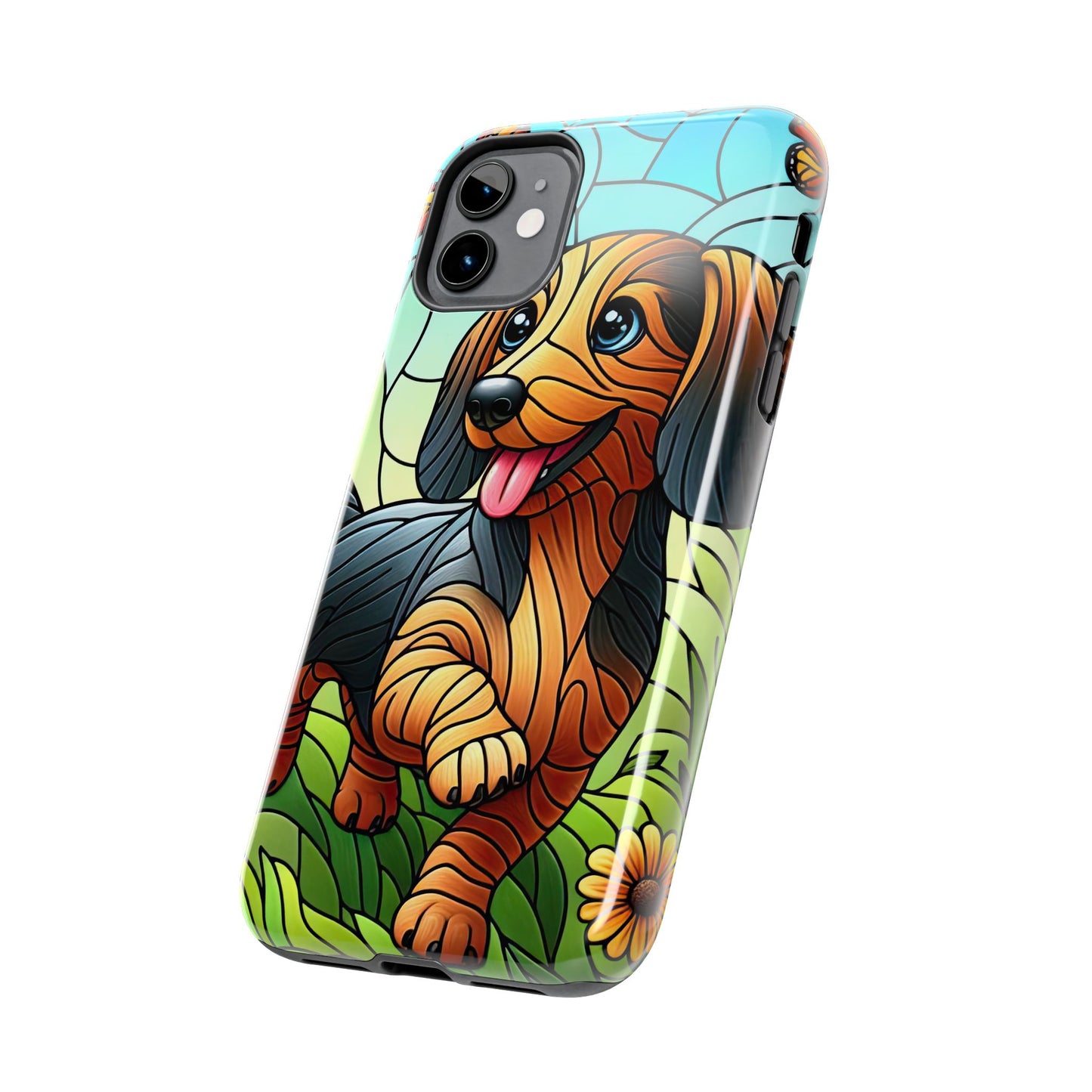 Cute Dachshund Phone Case, Dog Lover Gift, Tough Phone Cover, Pet Accessory,