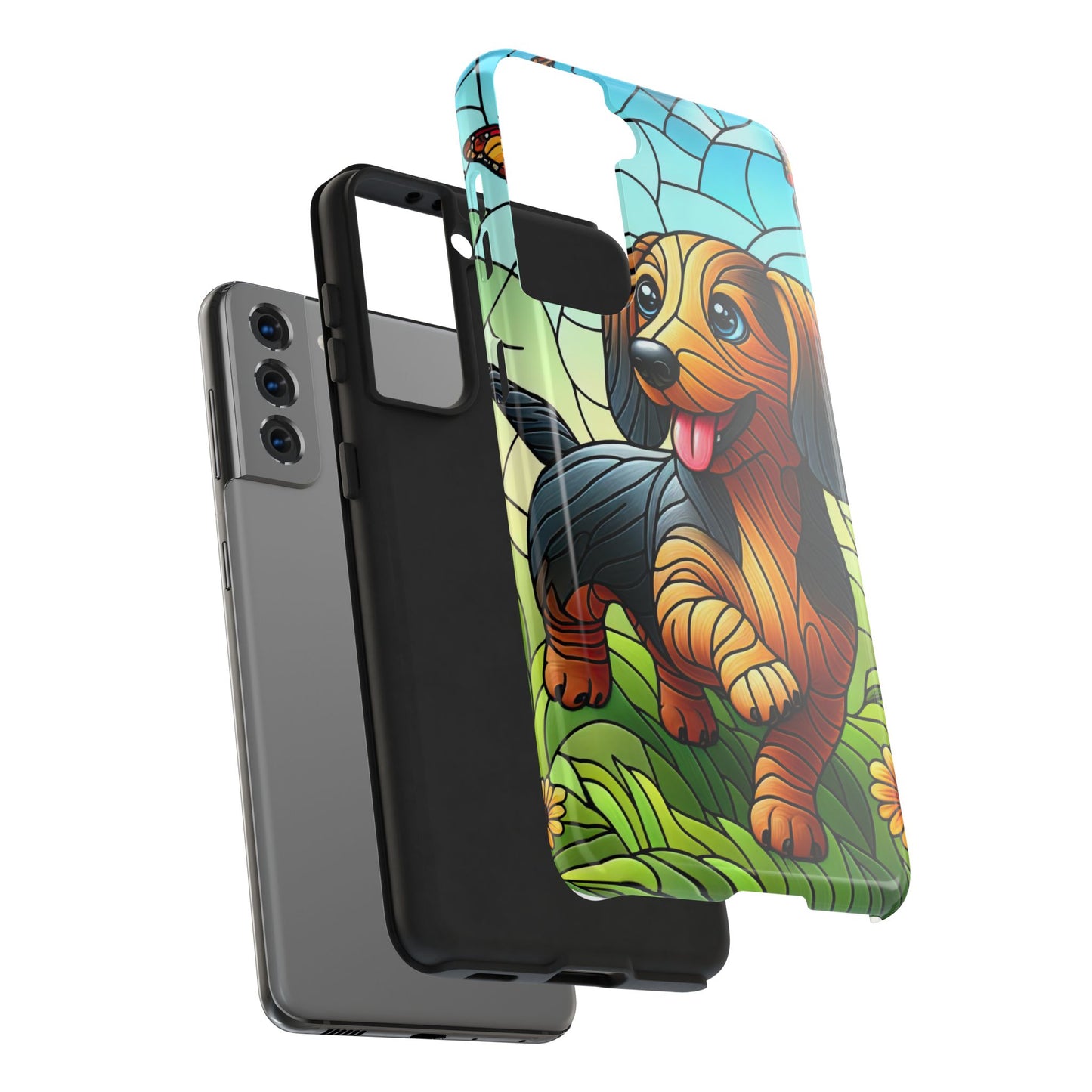 Cute Dachshund Phone Case, Dog Lover Gift, Tough Phone Cover, Pet Accessory,