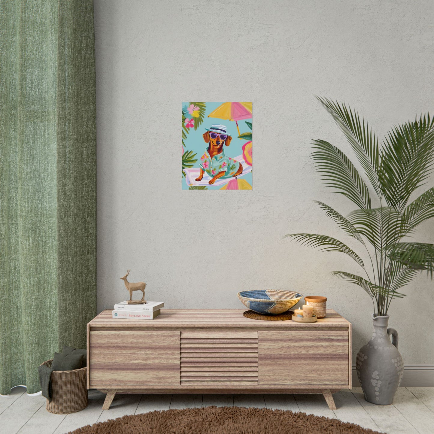 Sophisticated Dachshund Poster Dog Wall Art Animal Lover Game Room Decoration Weiner Dog