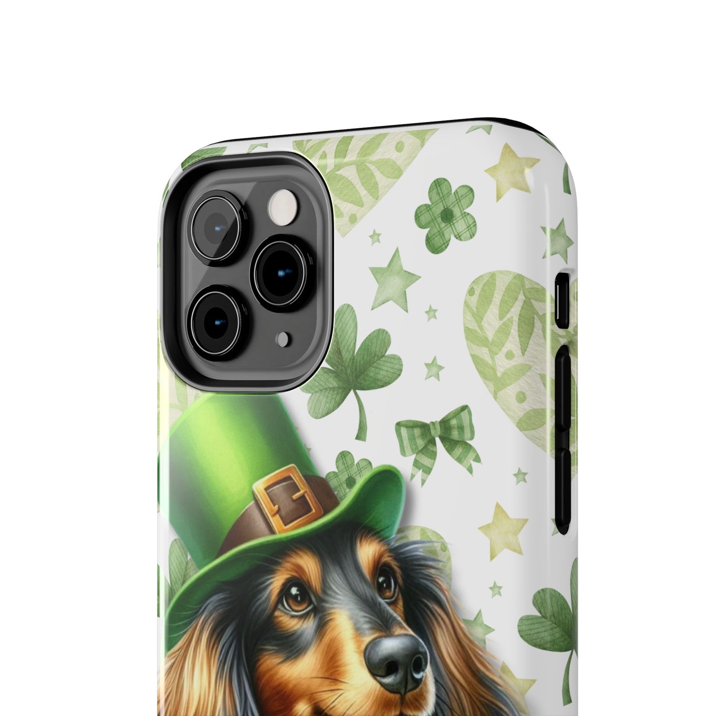 St Patricks Cute Dachshund Phone Case Dog Lover Gift Tough Phone Cover Patty