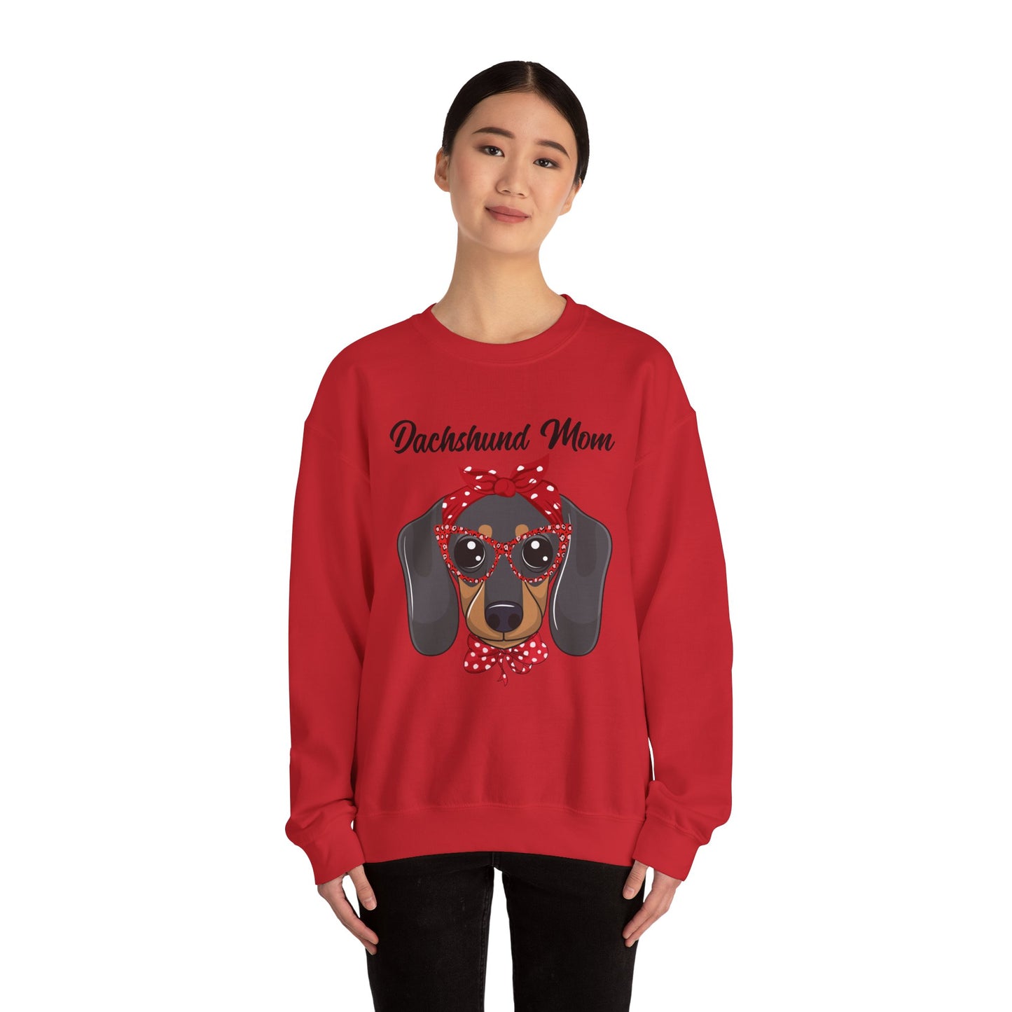 Dachshund Mom Sweatshirt, Dog Lover Gift, Funny Weiner Dog Jumper, Classic Sausage Dog Crewneck, Pet Owner Apparel Doxie