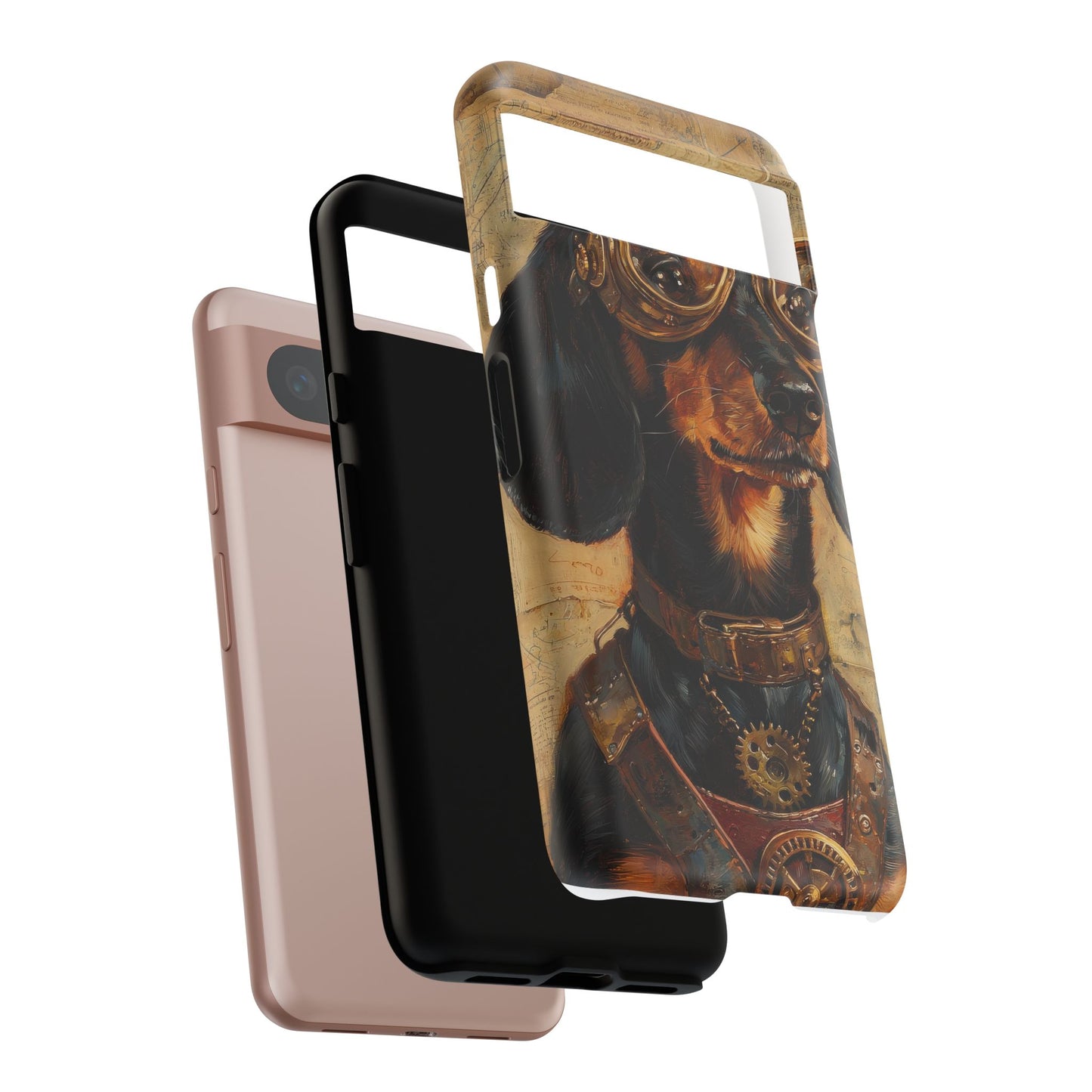 Steam Punk Dachshund Mens Phone Case - Dog Apple Pixel Galaxy