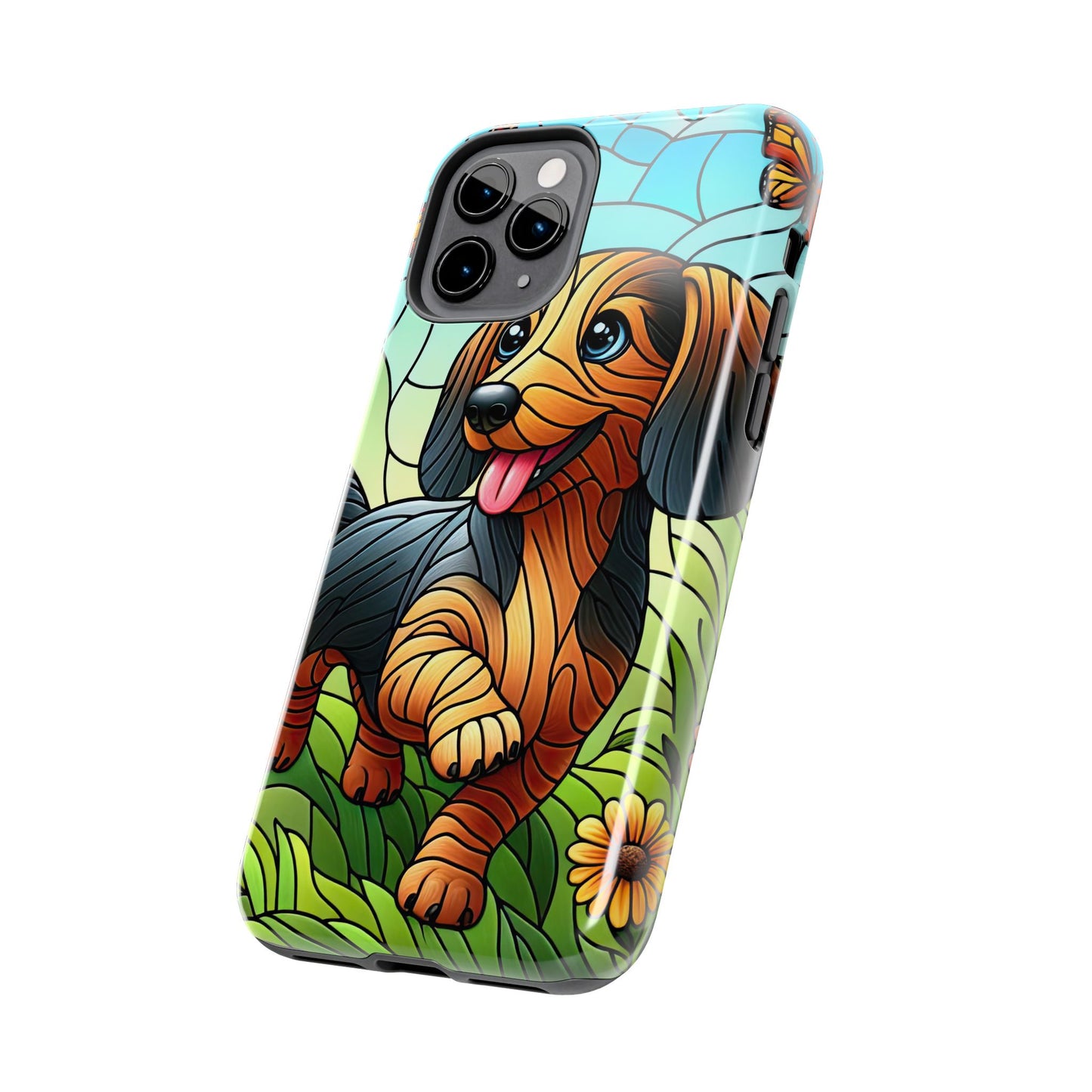 Cute Dachshund Phone Case, Dog Lover Gift, Tough Phone Cover, Pet Accessory,
