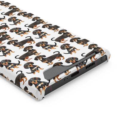 Dachshund Phone Case, Trendy Wallet Case for Dog Lovers, Cute Card Holder Cover, Animal Print Accessory, Slim Protective