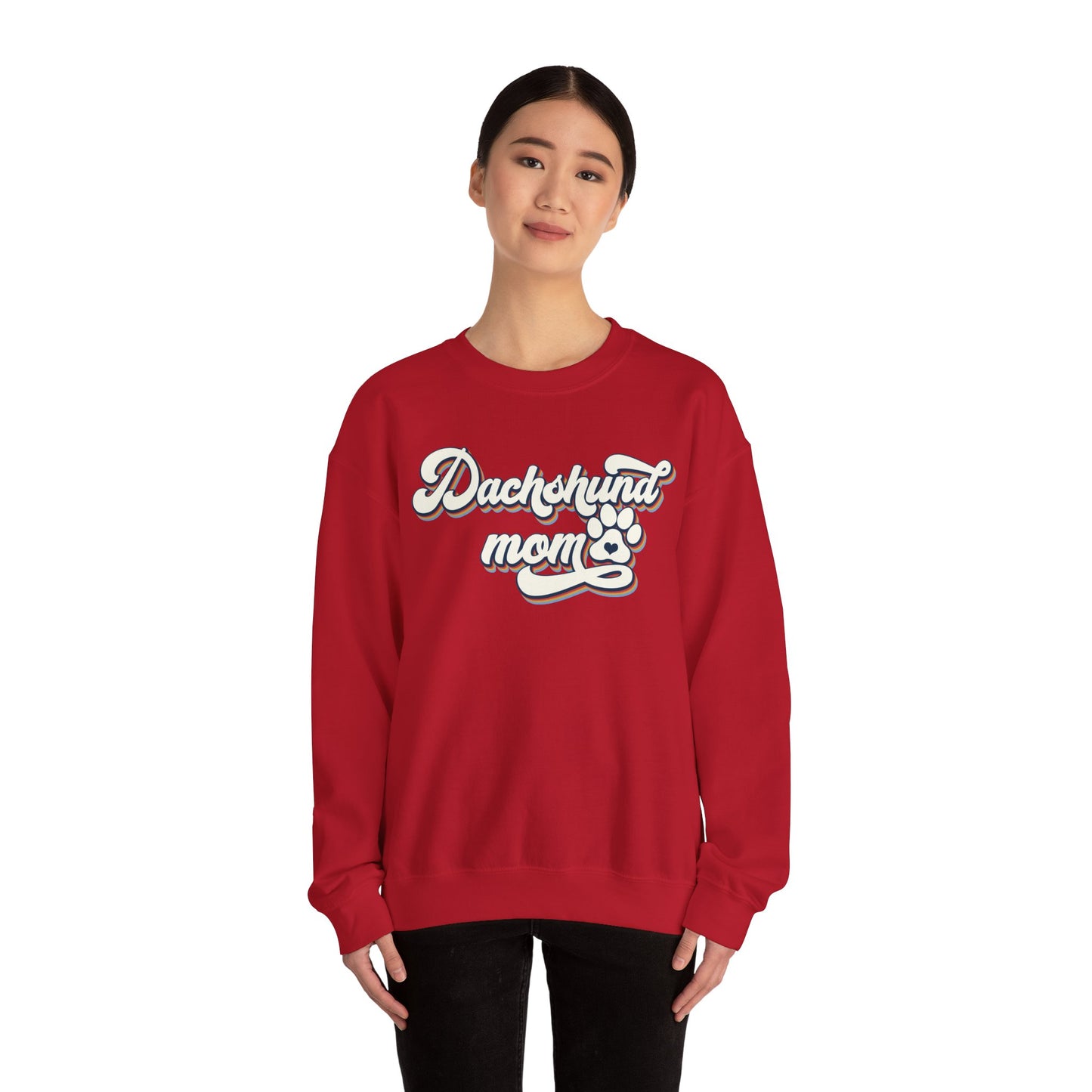 Dachshund Mom Sweatshirt, Dog Lover Gift, Funny Weiner Dog Jumper, Classic Sausage Dog Crewneck, Pet Owner Apparel