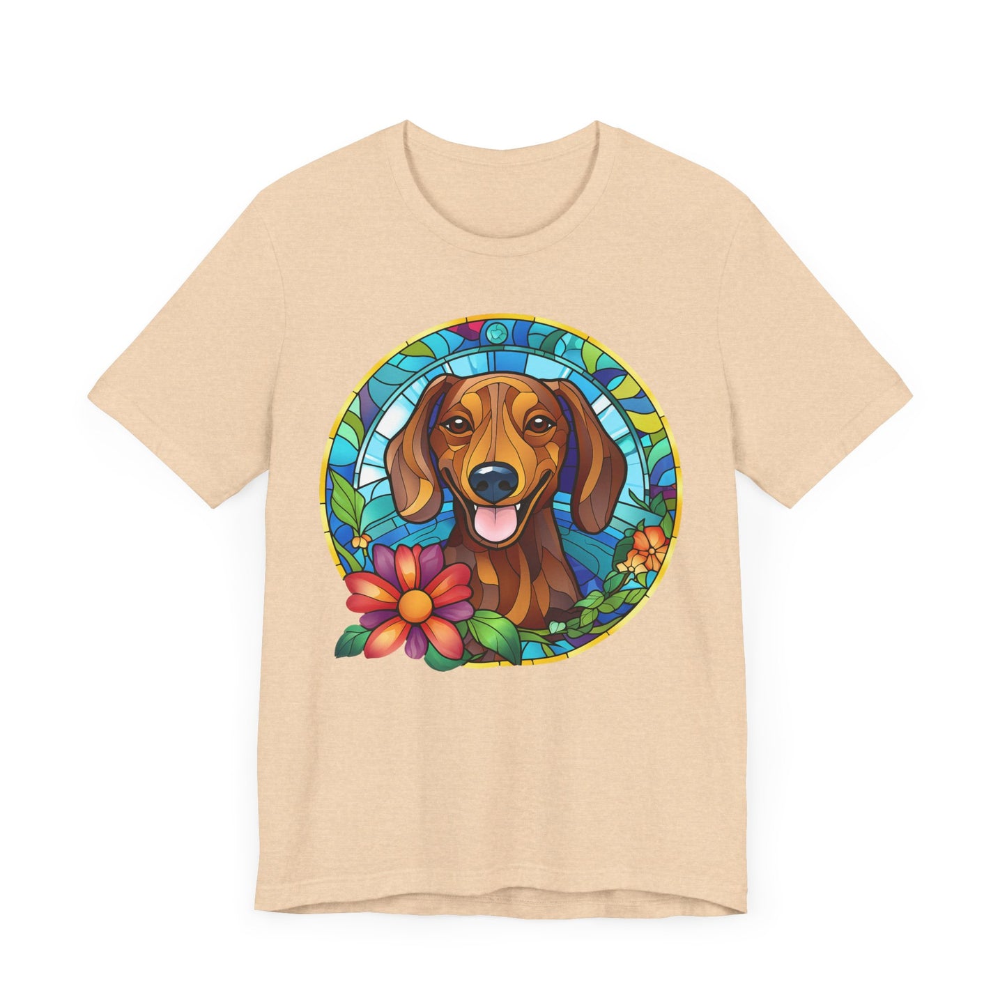 Adorable Dachshund Doxie Stained Glass