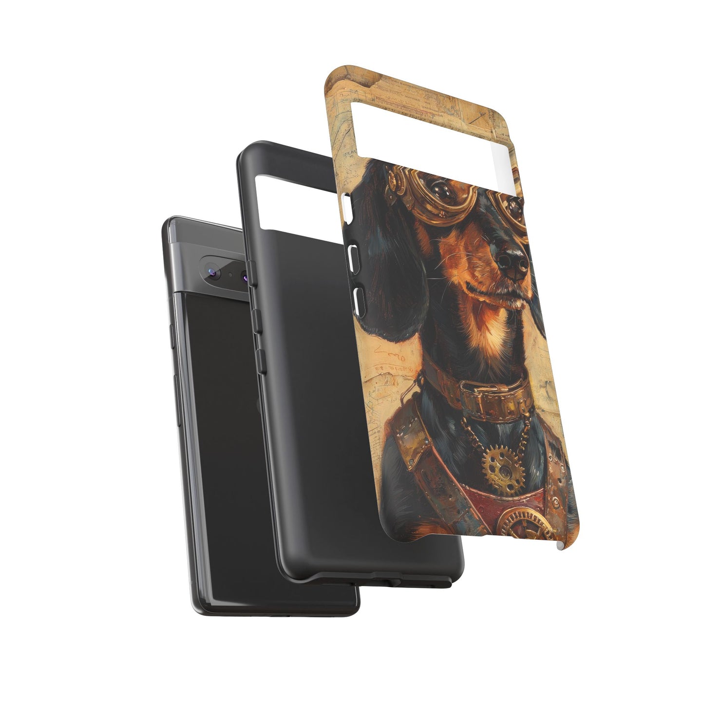 Steam Punk Dachshund Mens Phone Case - Dog Apple Pixel Galaxy