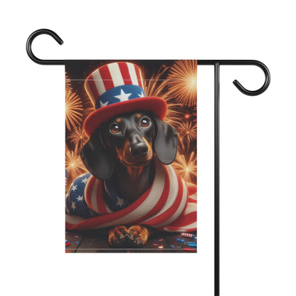 USA Garden Flag Dog Mom Banner Home Decor Dachshund