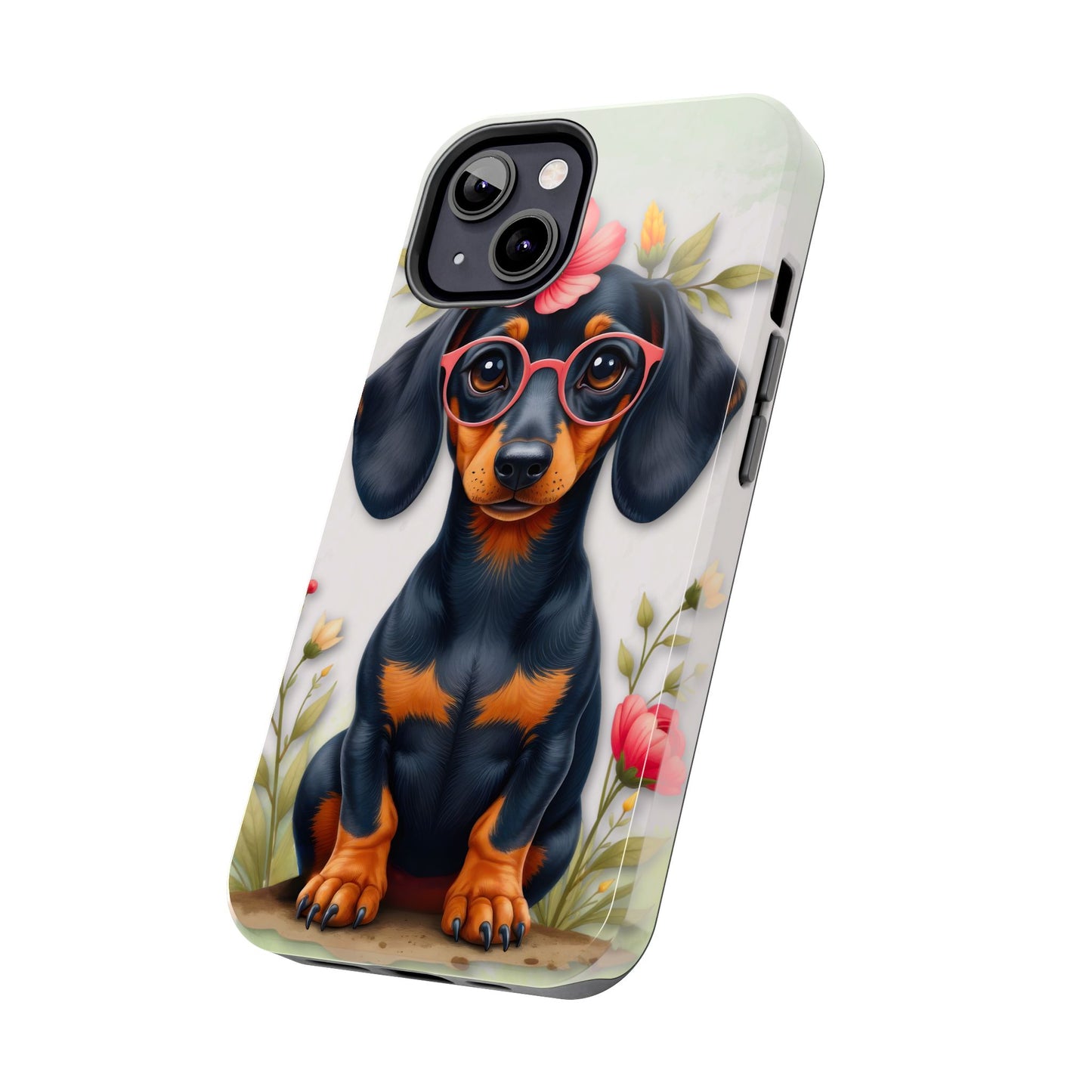 Cute Dachshund Phone Case, Dog Lover Gift, Tough Phone Cover, Pet Accessory,