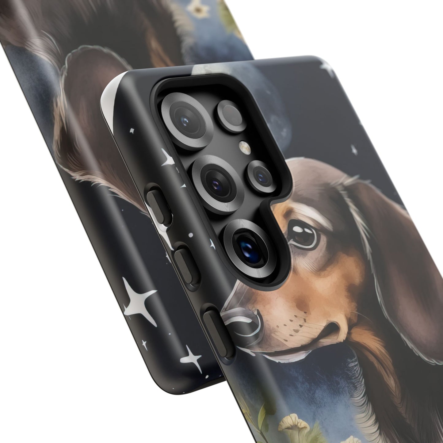 Vibrant Dachshund Moonlight Phone Case - Dog Apple Pixel Galaxy