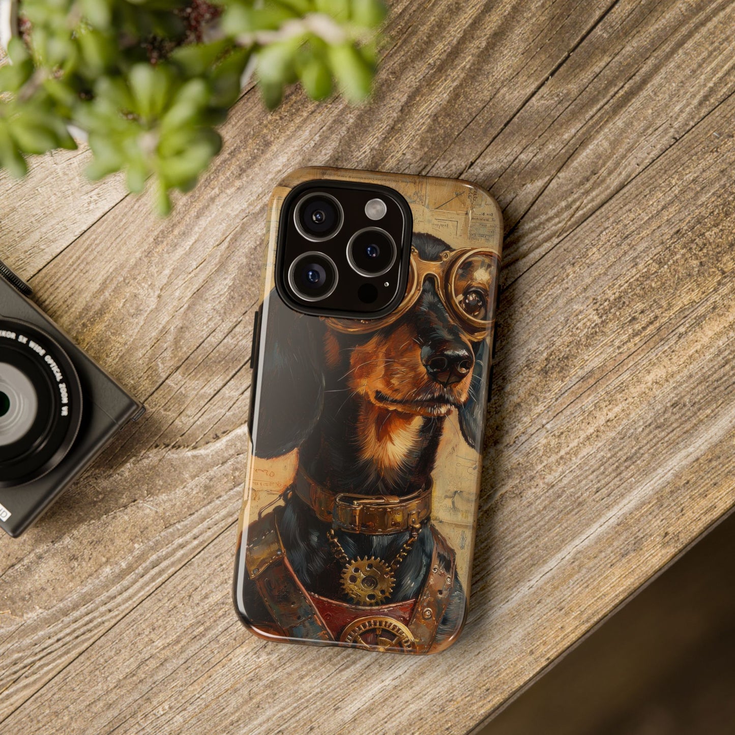 Steam Punk Dachshund Mens Phone Case - Dog Apple Pixel Galaxy