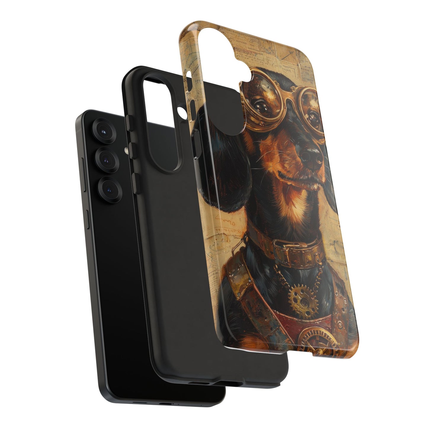 Steam Punk Dachshund Mens Phone Case - Dog Apple Pixel Galaxy