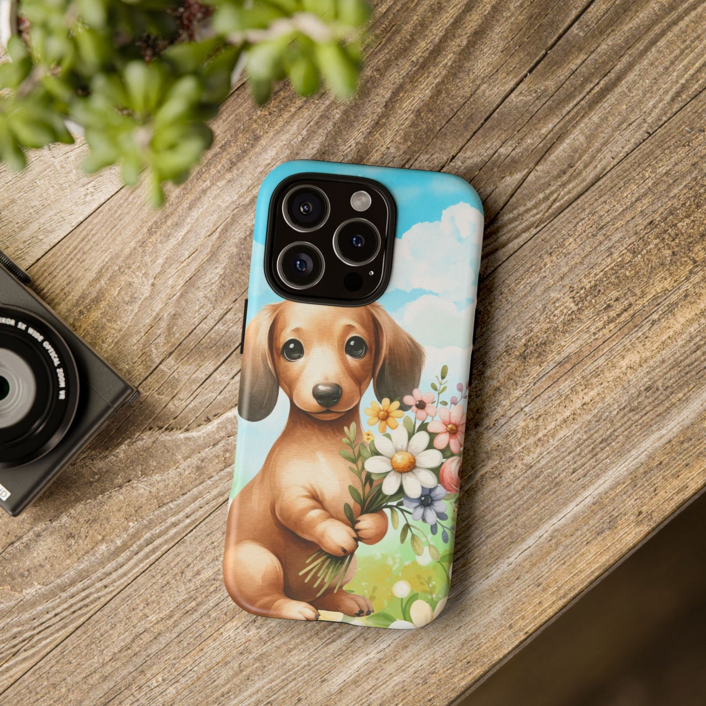 Watercolor Dachshund Dog Phone Case - Rescue Dog Apple Pixel Galaxy Spring