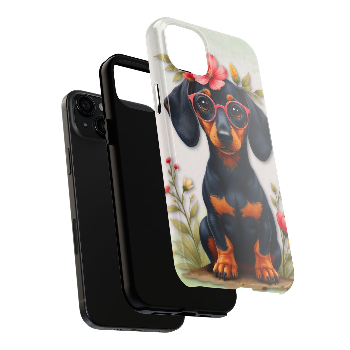 Cute Dachshund Phone Case, Dog Lover Gift, Tough Phone Cover, Pet Accessory,