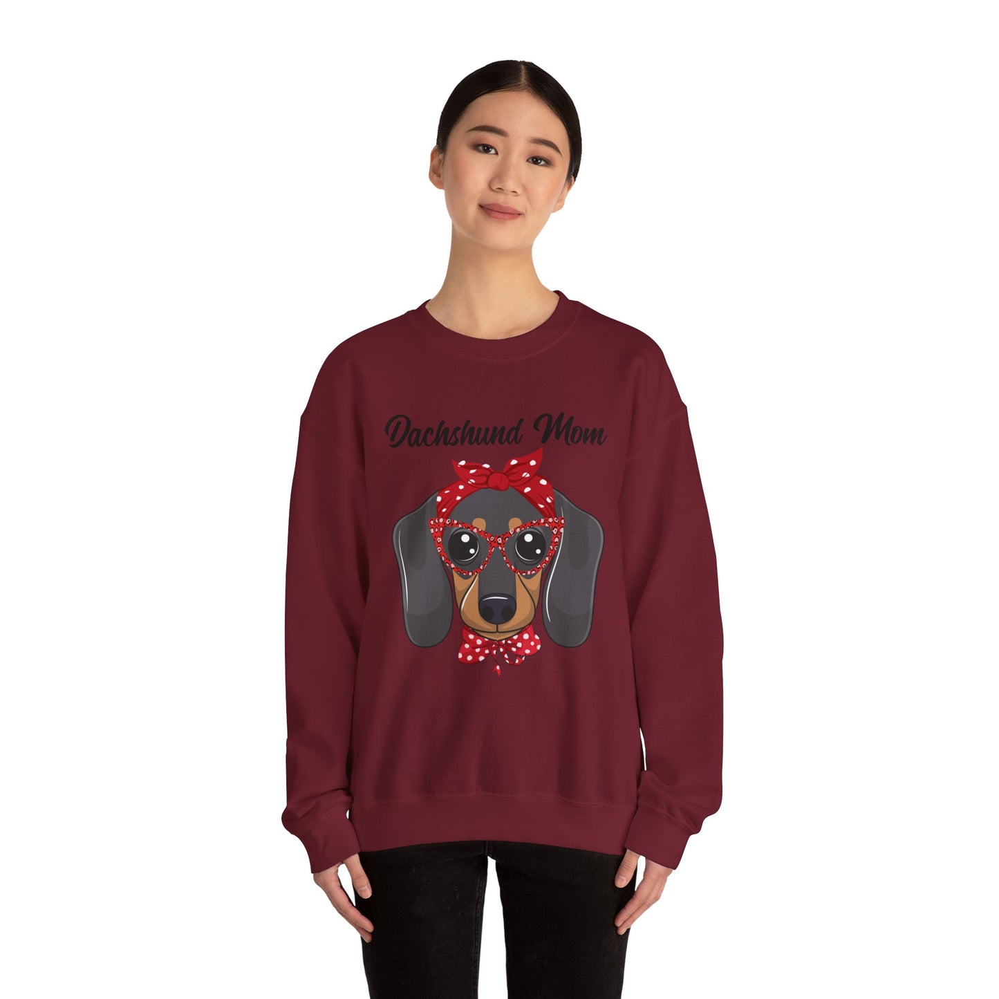 Dachshund Mom Sweatshirt, Dog Lover Gift, Funny Weiner Dog Jumper, Classic Sausage Dog Crewneck, Pet Owner Apparel Doxie