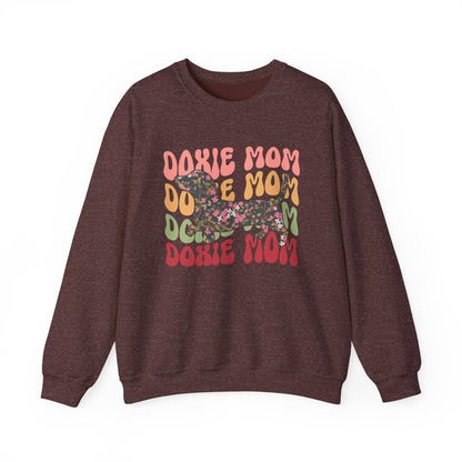 Dachshund Mom Sweatshirt, Dog Lover Gift, Funny Weiner Dog Jumper, Classic Sausage Dog Crewneck, Pet Owner Apparel Doxie