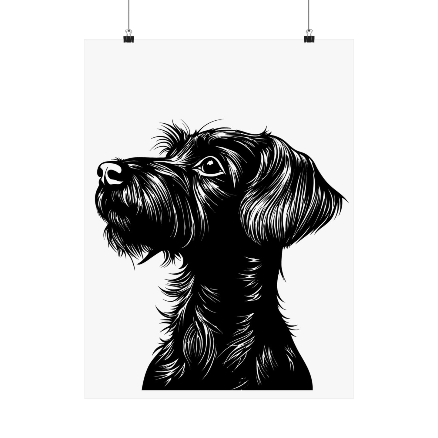 Wire Haired Dachshund Vertical Poster Dog Room Art Gift Game Room Sophisticated