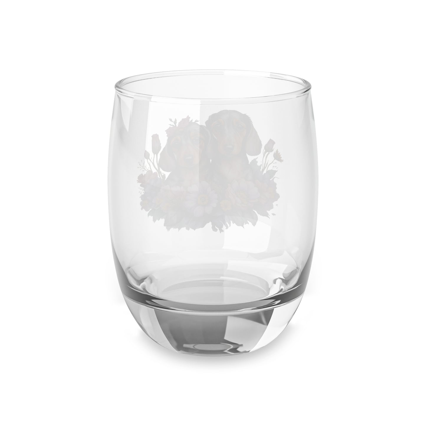 Unique Gift for Dog Lovers, Dachshund Drinking Glass Floral
