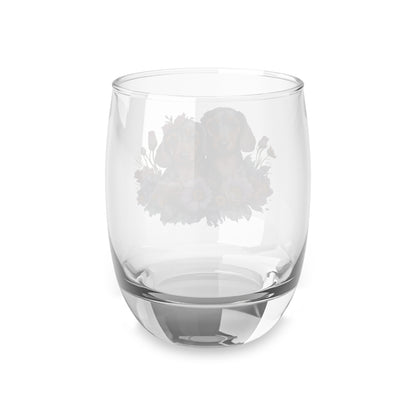 Unique Gift for Dog Lovers, Dachshund Drinking Glass Floral