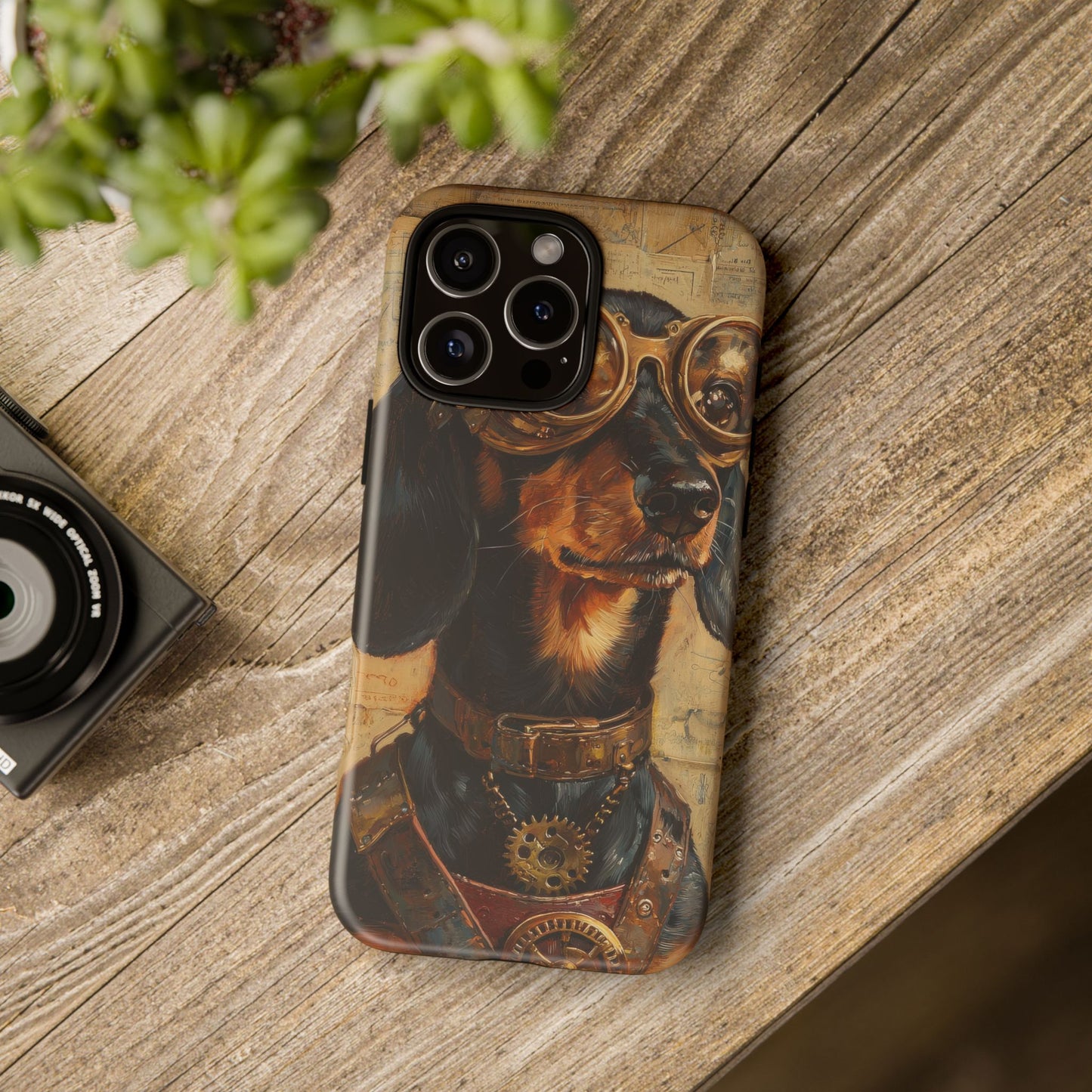 Steam Punk Dachshund Mens Phone Case - Dog Apple Pixel Galaxy