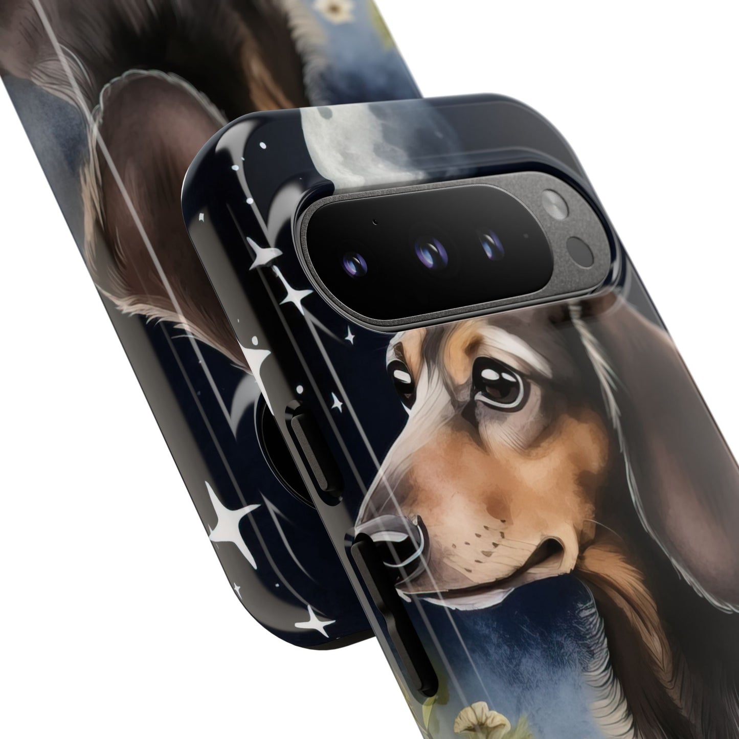 Vibrant Dachshund Moonlight Phone Case - Dog Apple Pixel Galaxy