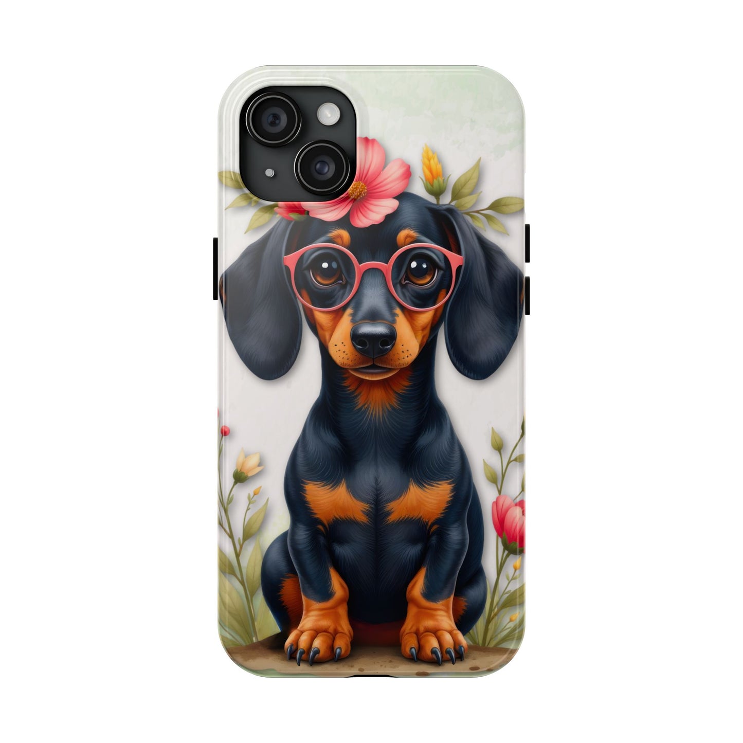 Cute Dachshund Phone Case, Dog Lover Gift, Tough Phone Cover, Pet Accessory,