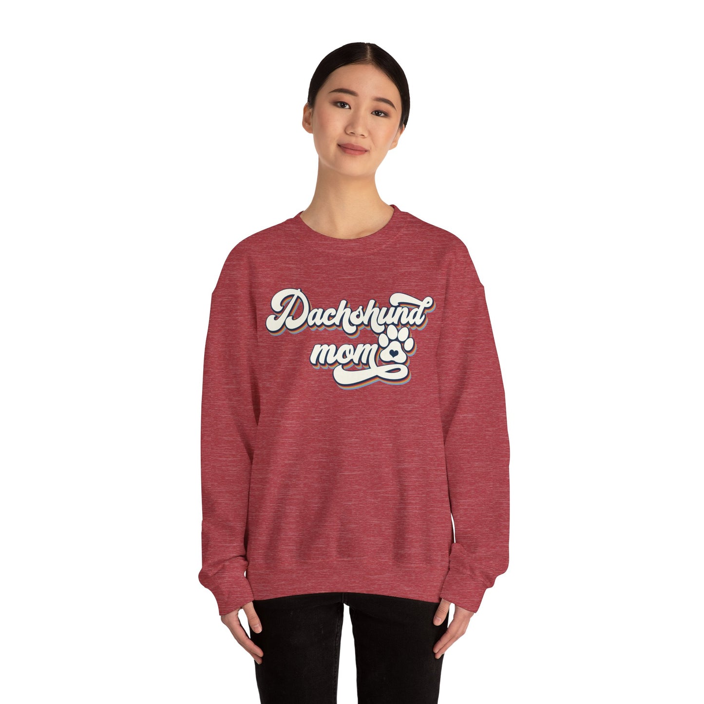 Dachshund Mom Sweatshirt, Dog Lover Gift, Funny Weiner Dog Jumper, Classic Sausage Dog Crewneck, Pet Owner Apparel