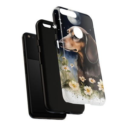Vibrant Dachshund Moonlight Phone Case - Dog Apple Pixel Galaxy
