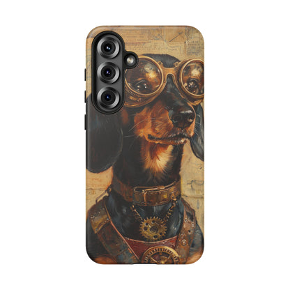 Steam Punk Dachshund Mens Phone Case - Dog Apple Pixel Galaxy