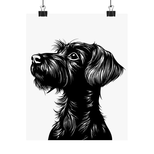 Wire Haired Dachshund Vertical Poster Dog Room Art Gift Game Room Sophisticated