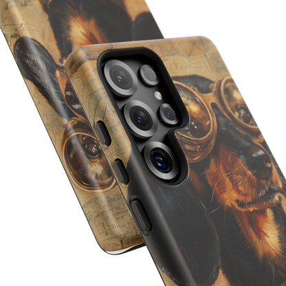 Steam Punk Dachshund Mens Phone Case - Dog Apple Pixel Galaxy