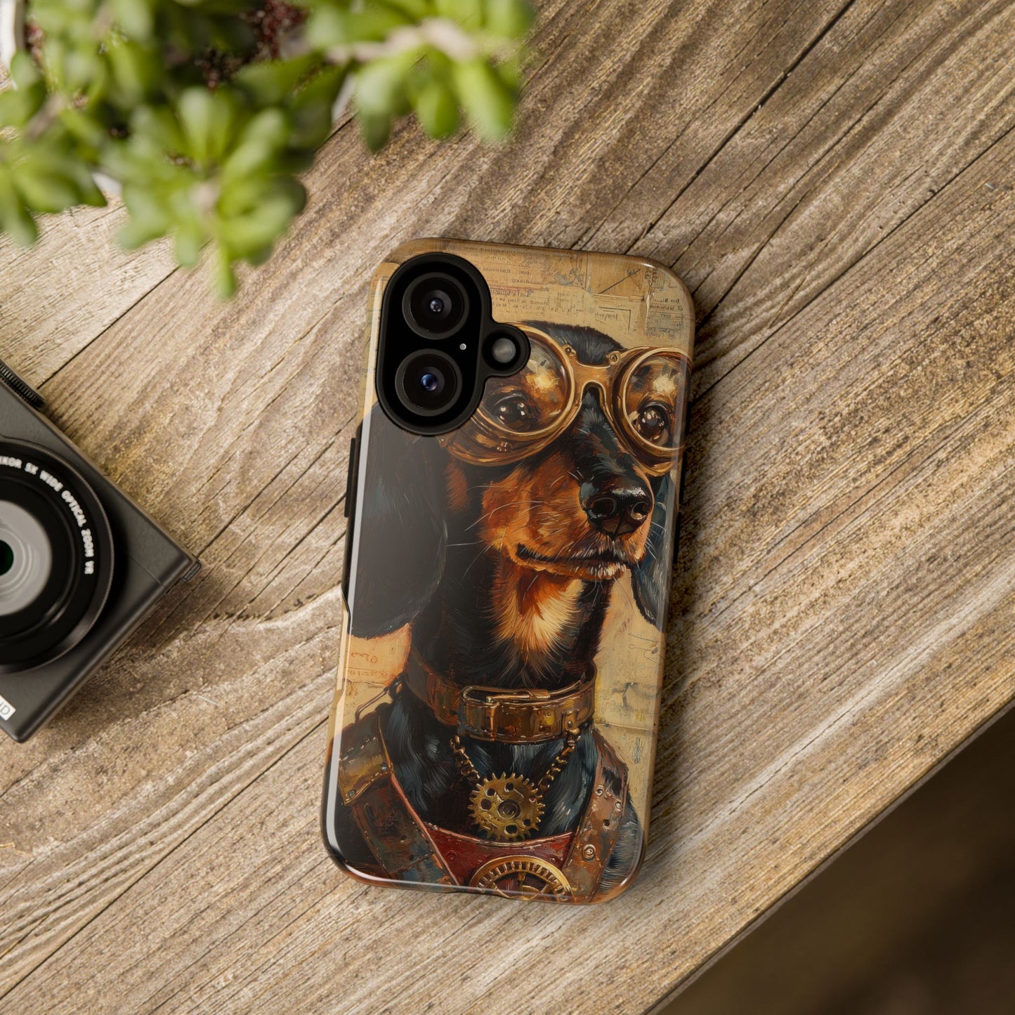 Steam Punk Dachshund Mens Phone Case - Dog Apple Pixel Galaxy