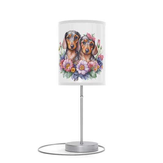 Unique Floral Dachshund Lamp Table Lamp Home Decor Pet Lover Gift Nightstand