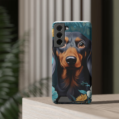 Dachshund Phone Case, Trendy Wallet Case for Dog Lovers, Cute Card Holder Cover