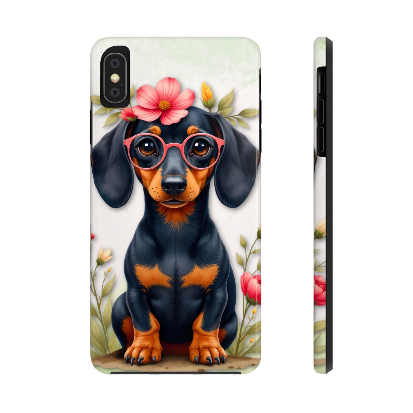 Cute Dachshund Phone Case, Dog Lover Gift, Tough Phone Cover, Pet Accessory,