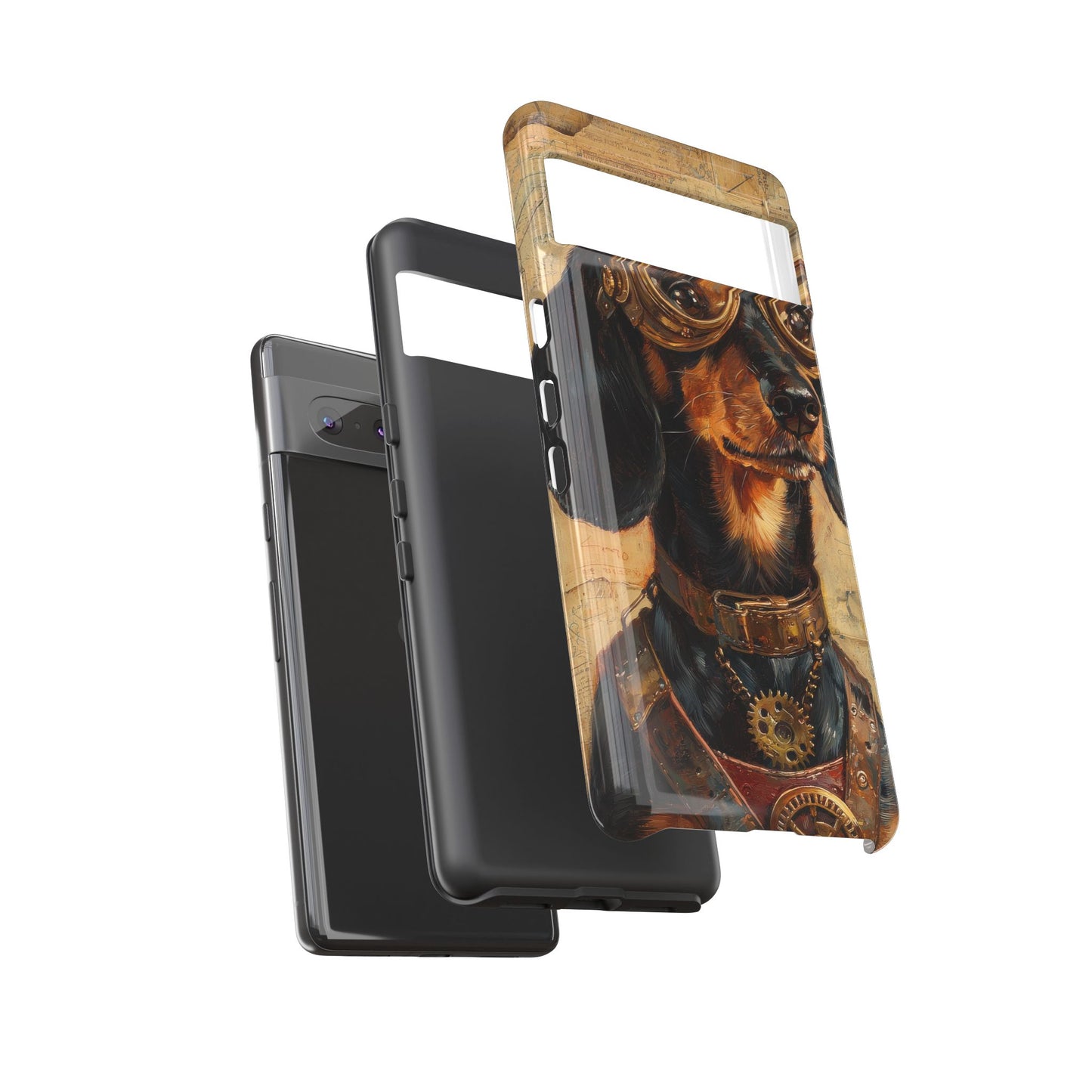Steam Punk Dachshund Mens Phone Case - Dog Apple Pixel Galaxy