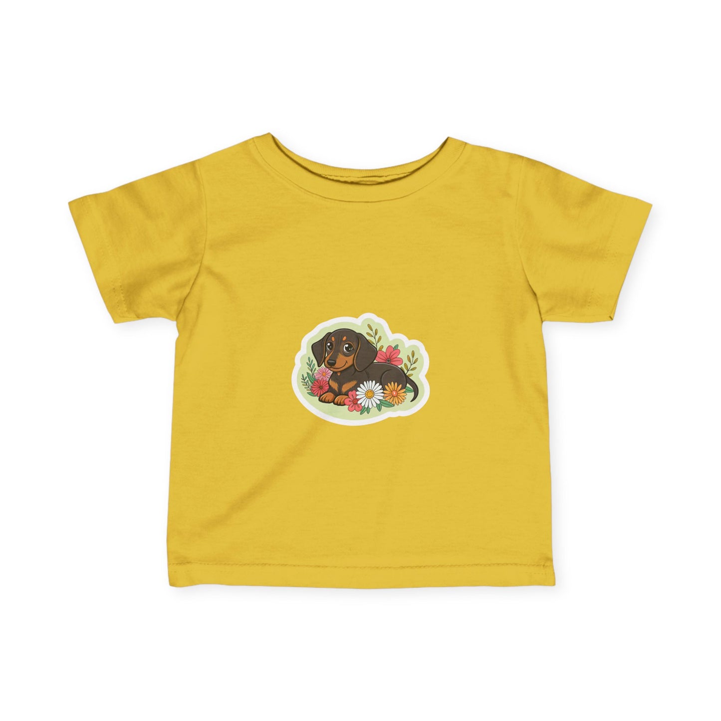 Floral Dachshund Infant Tee Toddler TShirt Cute Baby Shirt Dog Lover Gift Spring
