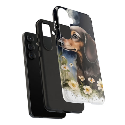 Vibrant Dachshund Moonlight Phone Case - Dog Apple Pixel Galaxy