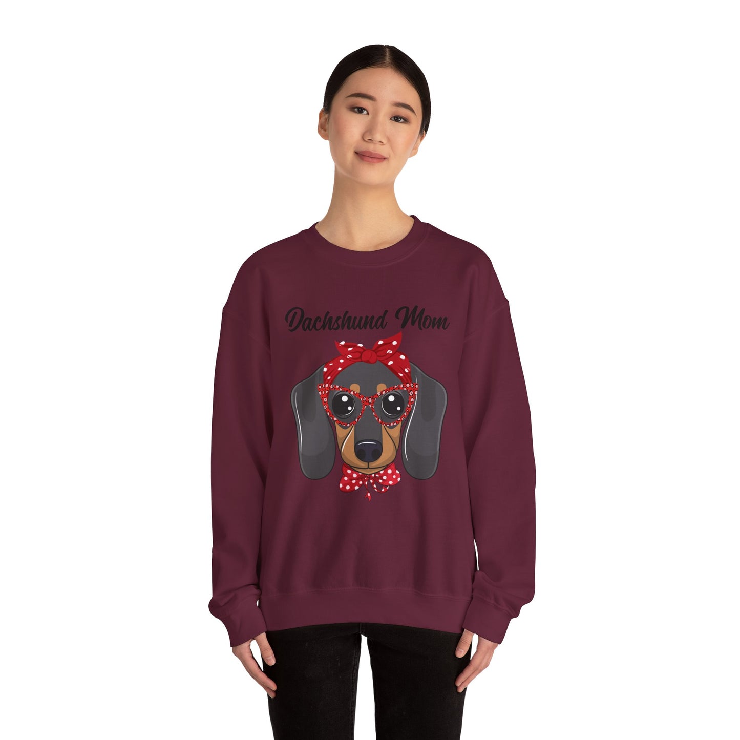 Dachshund Mom Sweatshirt, Dog Lover Gift, Funny Weiner Dog Jumper, Classic Sausage Dog Crewneck, Pet Owner Apparel Doxie