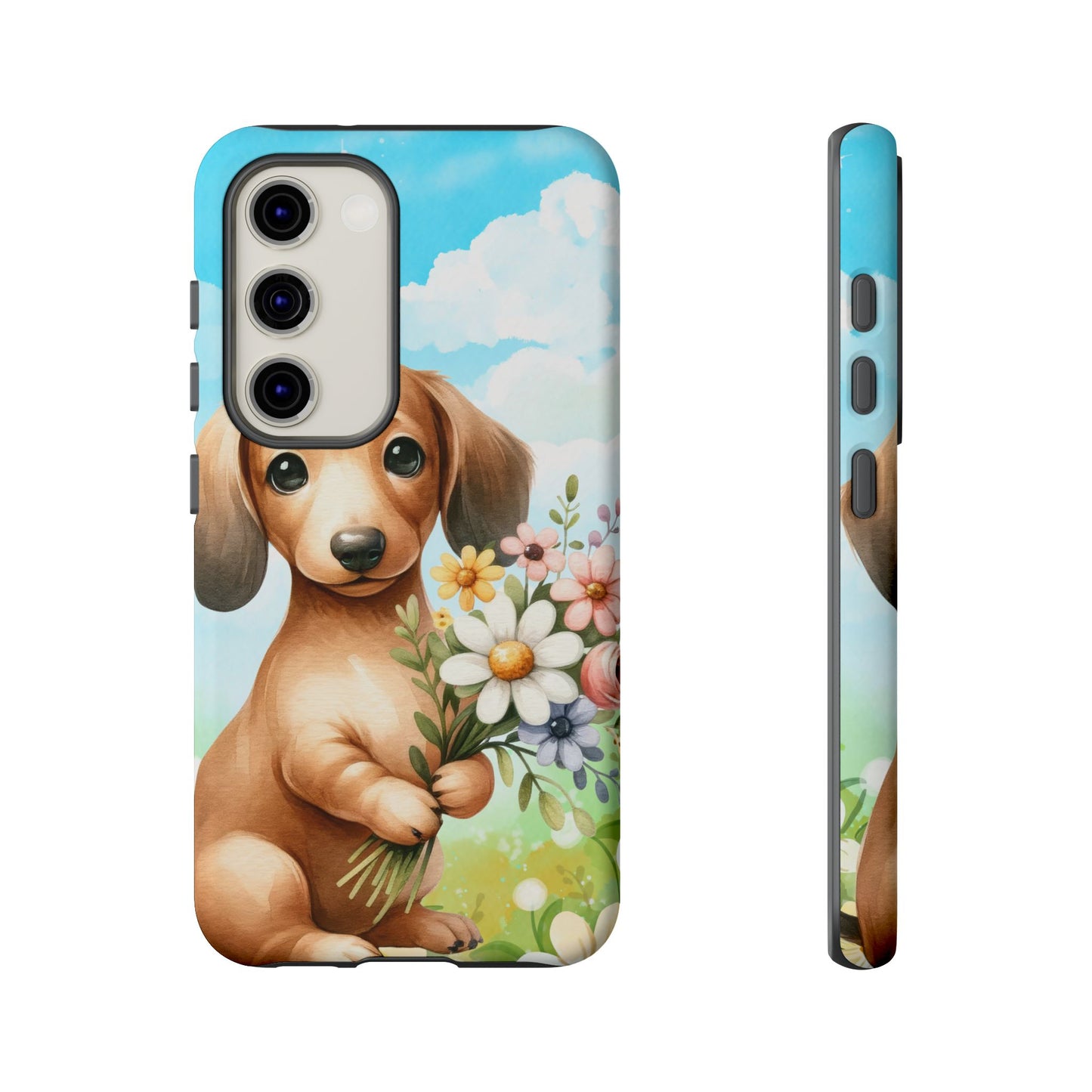 Watercolor Dachshund Dog Phone Case - Rescue Dog Apple Pixel Galaxy Spring